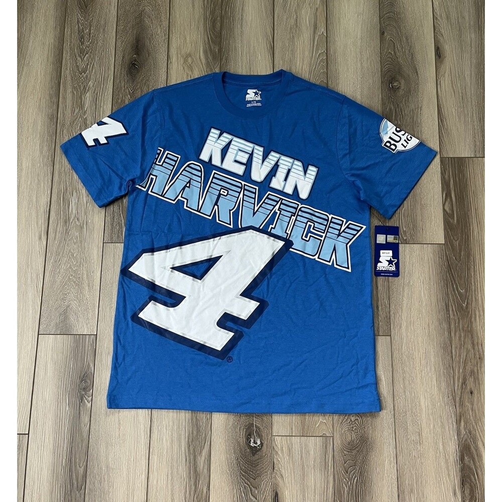 Starter Kevin Harvick #4 NASCAR Busch Light Short Sleeve Tee Mens Sz Large NWT